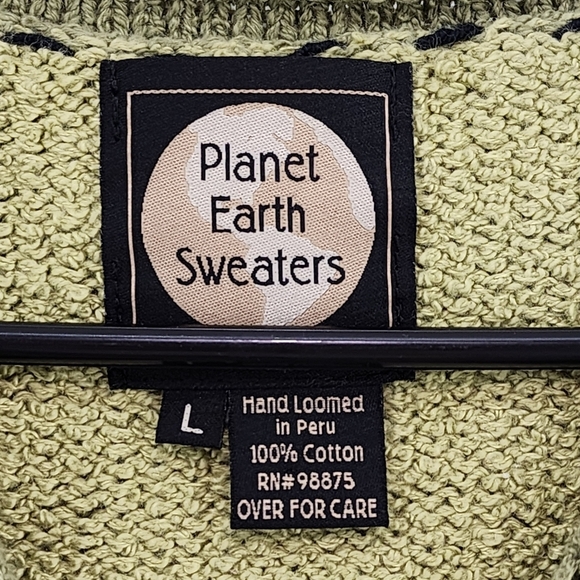 Planet Earth Sweaters Women's Vintage Embroidered Knit Tassel Boho Sweater - L - Picture 3 of 6